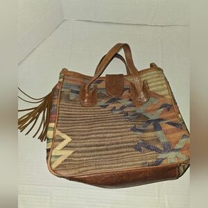 Boho Chic Brown Patterned Shoulder Bag